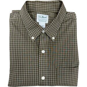 EUC Men's L.L. BEAN Wrinkle-Resist. Traditional Fit Check Plaid‎ Shirt | Size L